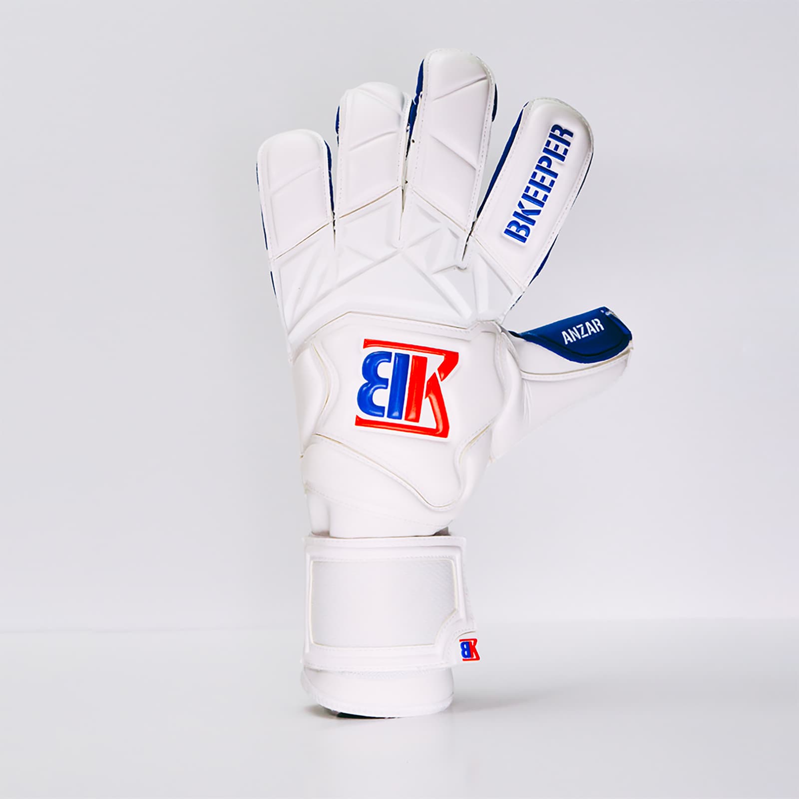 Gants De Gardien ANZAR #25 Bleu – Coupe Hybride, Mousse Professional Next, Adhérence & Confort Pro Pour Adultes