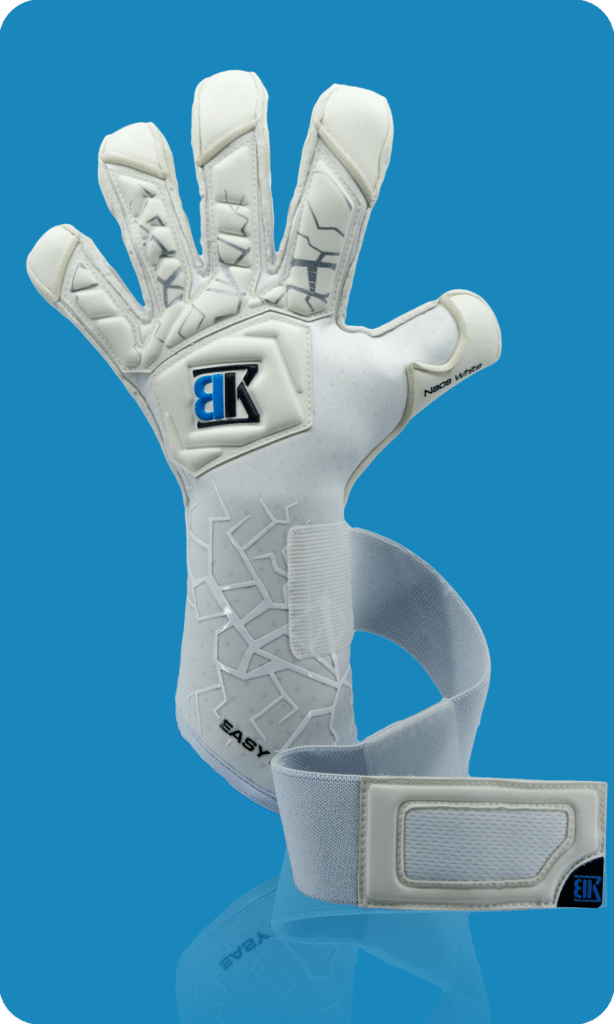 Gants De Gardien NAOS #25 Blanc – Coupe Hybride Pour Adulte, Taille 11, Avec Mousse Contact – Élégance Et Performance